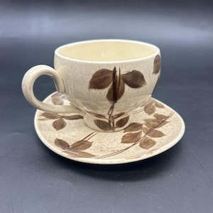 Red Wing Pottery Tampico Watermelon Coffee Cup & Saucer USA