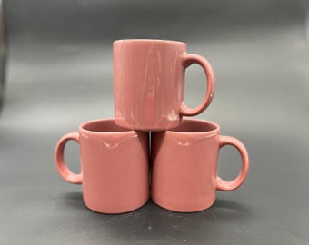 3 malvenfarben / rosa Wächtersbach Tassen 12oz. Hergestellt in Spanien