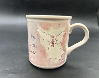 Vintage 90s Angel Christmas Applause Mug “Joy To The World”
