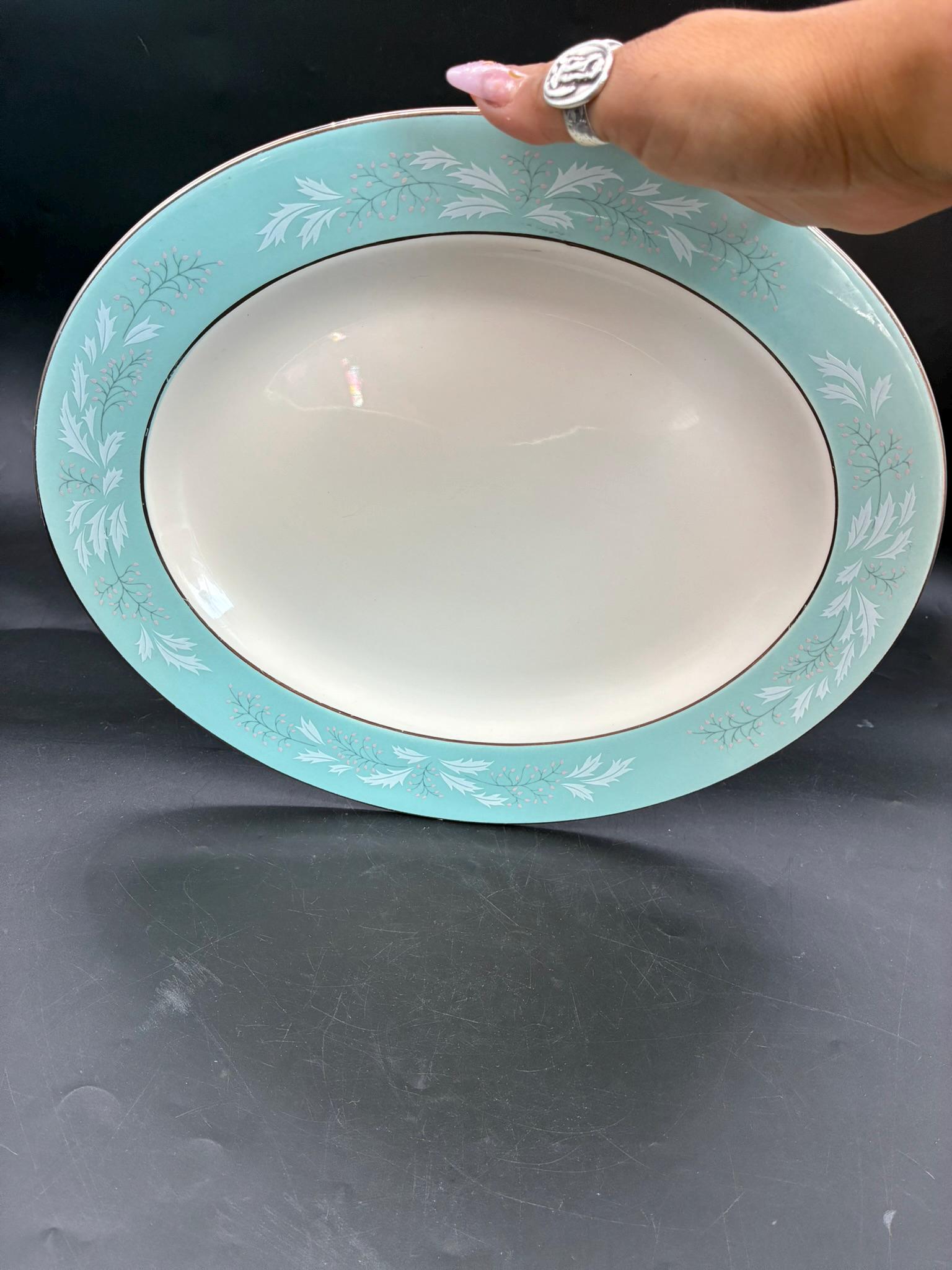★希少 Saint Clement サン クレマン 蓋付き キャセロールボウル★ Homer Laughlin Cavalier Eggshell Romance Oval Platter 13.5 Inch