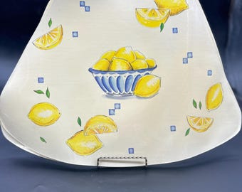 Vintage 1980s Vinyl Lemon Fruit  Placemats Lemon A Set Of  4