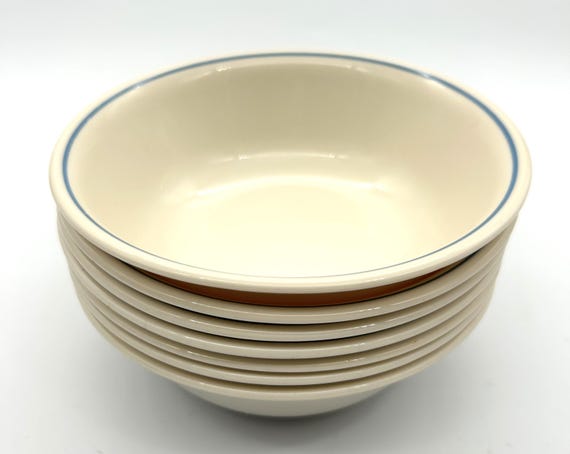 コレールヴィンテージボウルセット ヴィンテージ コレール ベージュ ボウル 7個セット ブルー ストライプ