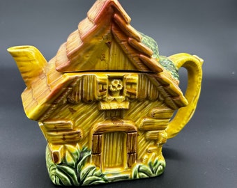 Vintage Cottage Kern dekorative Porzellan Landhaus Landhaus Hausform Servierteekanne