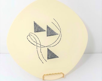 vintage KNOWLES china plate FLAIR 10.5 dinner plate atomic abstract