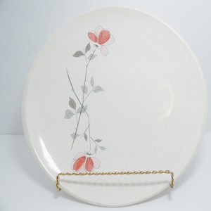 Vintage Franciscan Mid Century Rose DUET serving platter chop plate 11"
