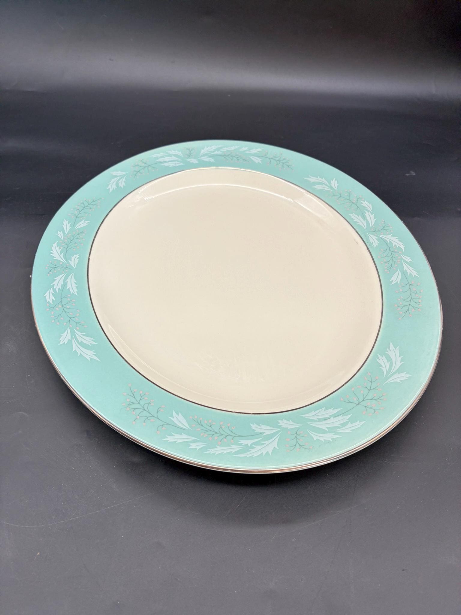Homer Laughlin Cavalier Eggshell Romance Oval Platter 13.5 Inch