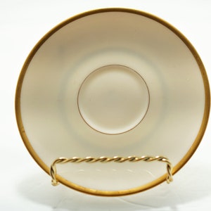 Vintage Franziskaner China Made In California WILSHIRE Muster Merced Goldrand Untertasse 5 Zoll