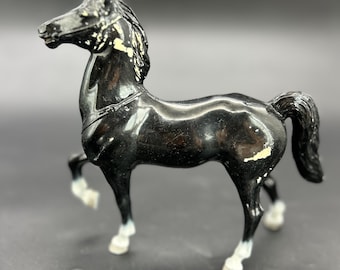Vintage Breyer Horse #P40 Czarna Piękność Błyszcząca Furia Prancer Full Blaze
