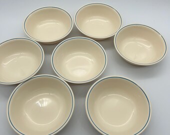 コレールヴィンテージボウルセット ヴィンテージ コレール ベージュ ボウル 7個セット ブルー ストライプ