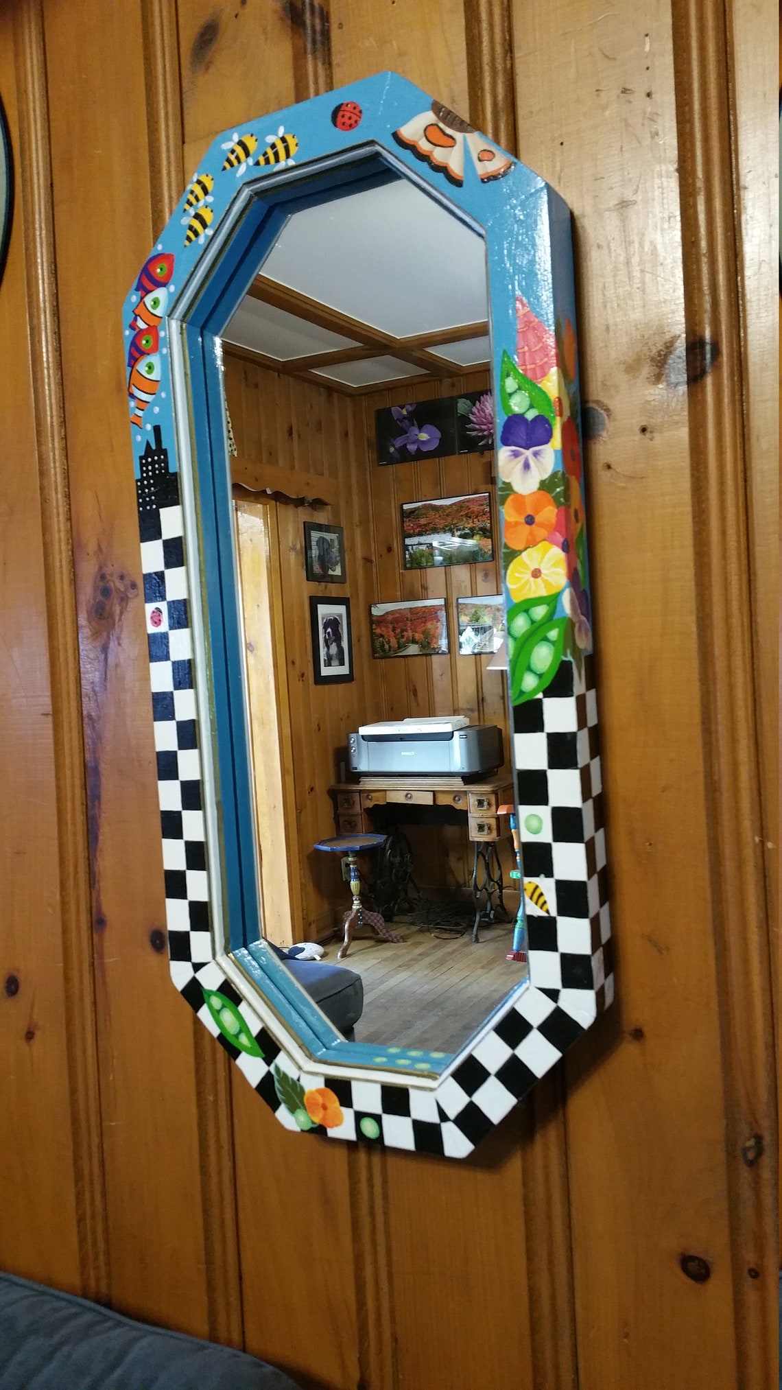 Whimsical Unique Original Handpainted Mirror Etsy