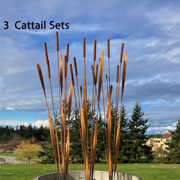 Cattails, 5 flower, 3 leaves Set