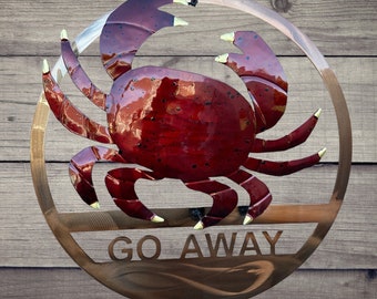 Crab Go Away Sign