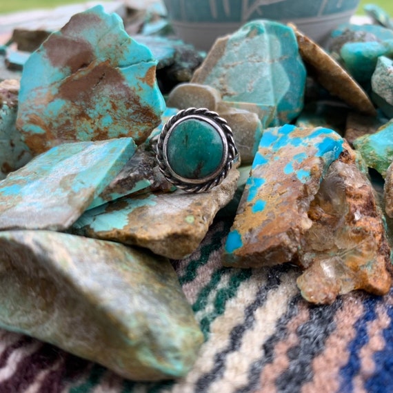 Vintage Turquoise Ring, Vintage Ring, Vintage Jewe
