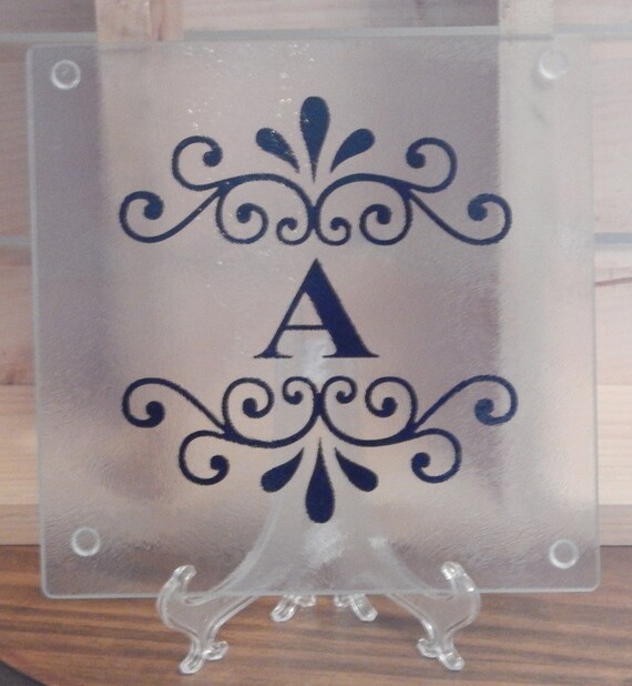 Glass Decorative Cutting Board With Vinyl Lettering Etsy