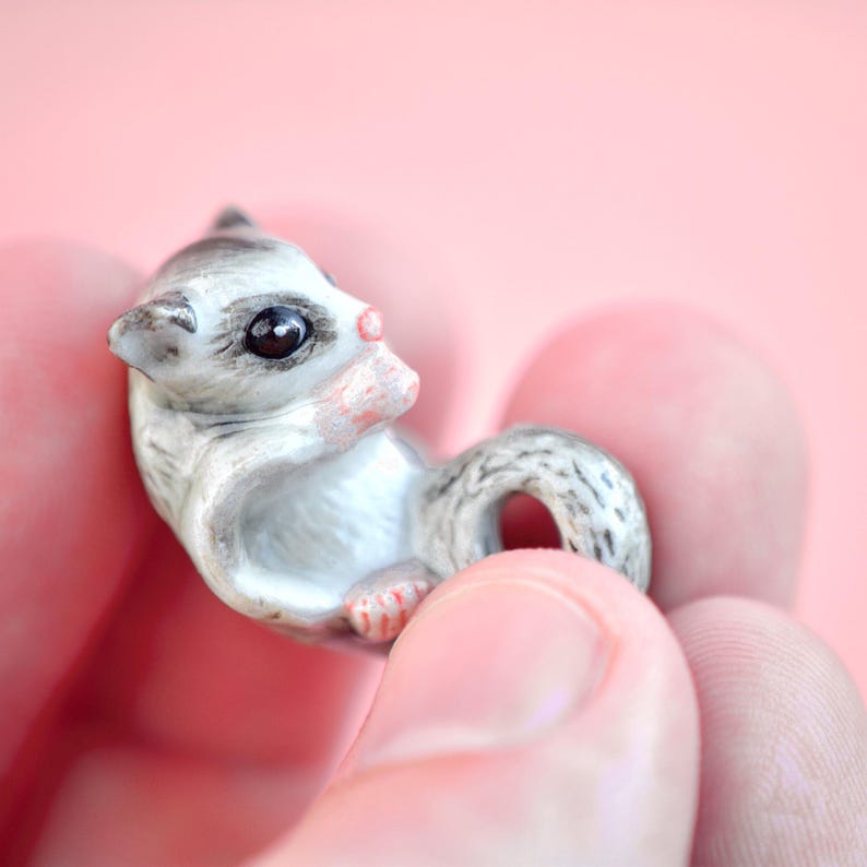 Sugar Glider Necklace | Camp Hollow Ceramic Animal Jewelry