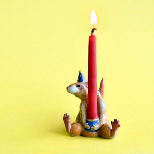 ネズミ年のケーキトッパー | 磁器の置物 | キャンプホローの収集価値のある家宝アート | バースデーキャンドルホルダー | 全部集めよう!