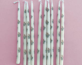 Pink Gillyflower Tapered Candles (x10)