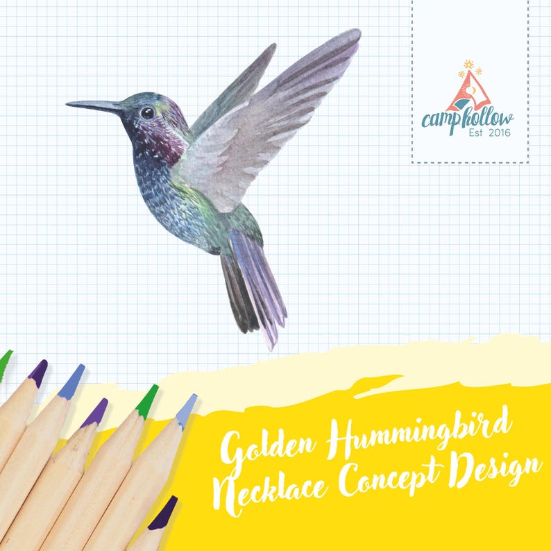 Hummingbird Necklace | Camp Hollow Ceramic Animal Jewelry