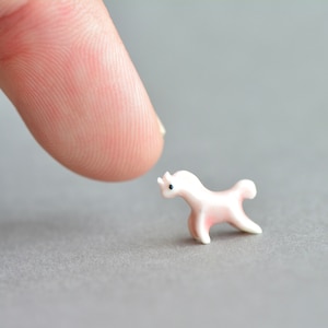 World&#39;s Tiniest Pink Unicorn Figurine | Miniature Hand-painted Porcelain | Incredibly Small Creatures | Collect them all!