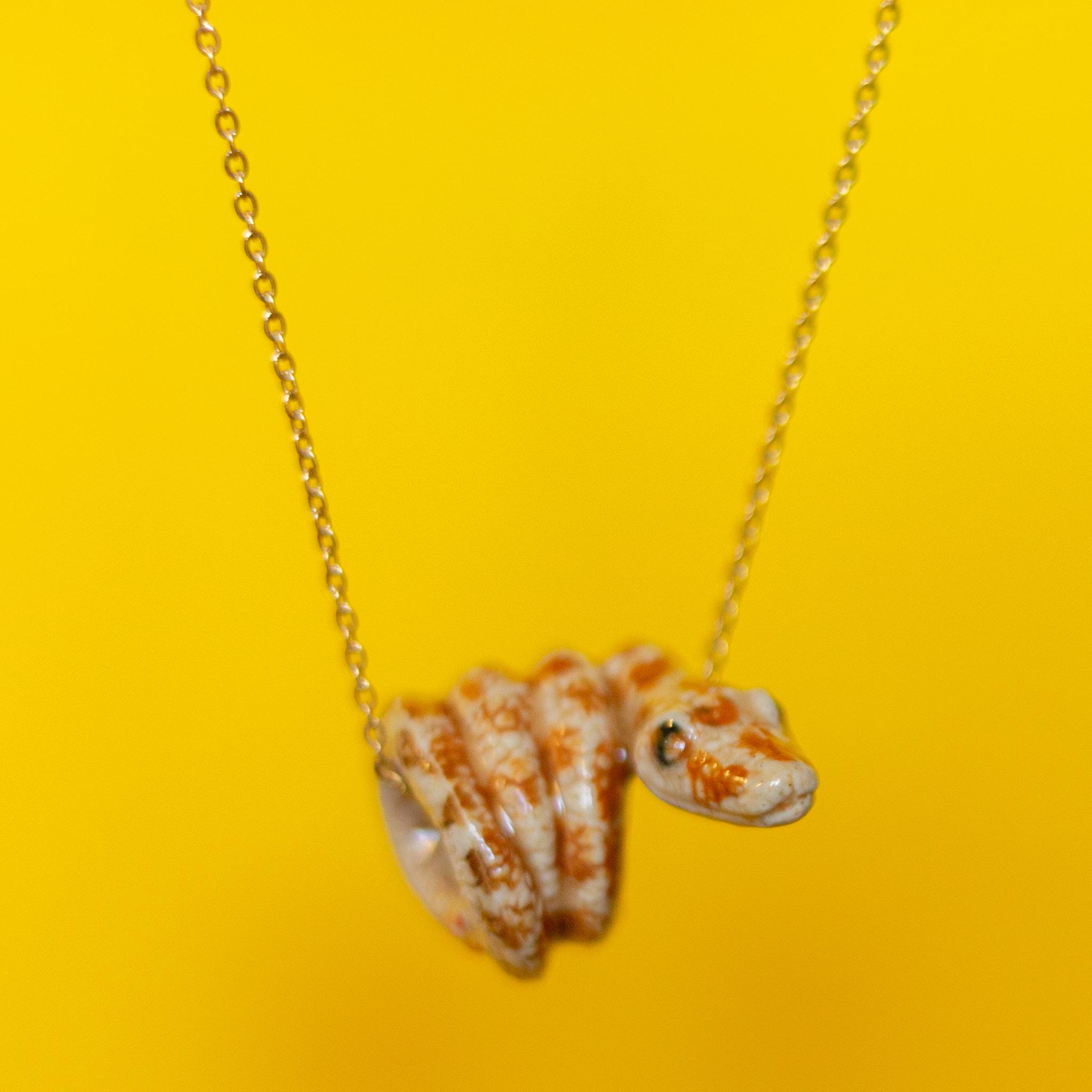 Python Necklace Diamond Brown Python Necklace | Handcrafted Porcelain Jewelry | Camp Hollow ...