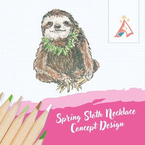 Sloth Necklace | Camp Hollow Ceramic Animal Jewelry