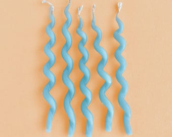 Bougies d'anniversaire bleues (x5)