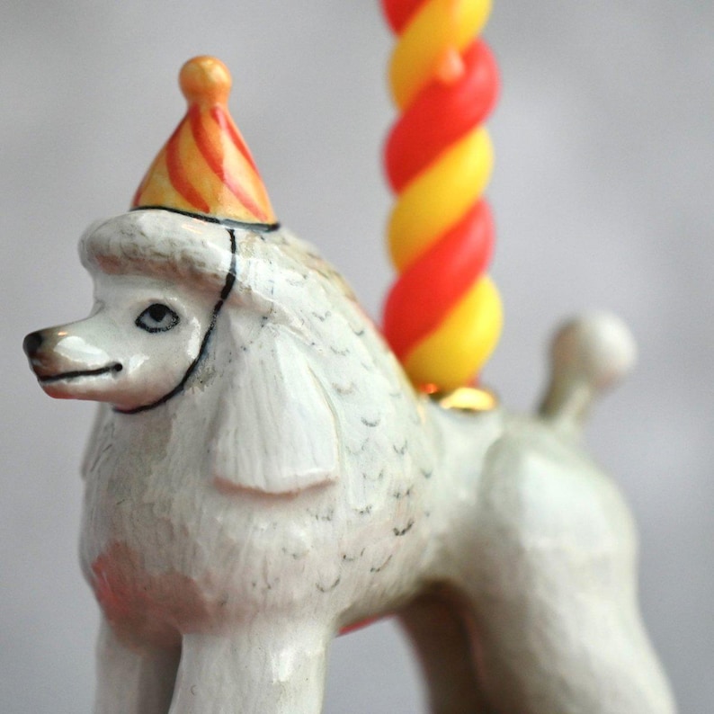 Poodle Retriever Cake Topper |  Year of the Dog | Chinese Zodiac | Camp Hollow Ceramic Party Animal