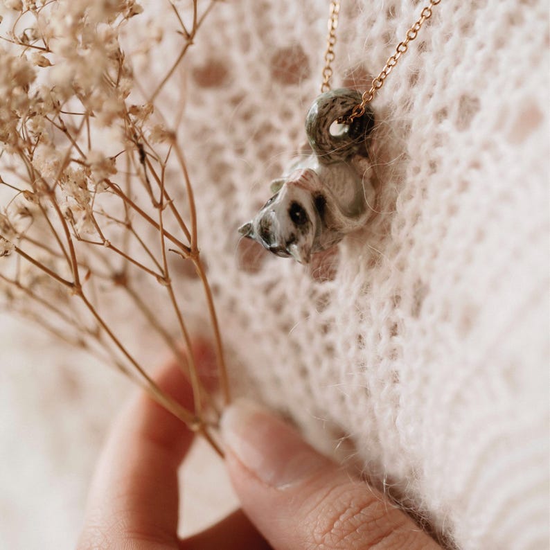 Sugar Glider Necklace | Camp Hollow Ceramic Animal Jewelry