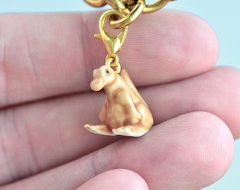 Baby Duckbill Dinosaur Charm | Hand-Painted Porcelain Animal Charm | Ceramic Baby Duckbill Dinosaur Animal Charm | Ceramic Animal Figurine