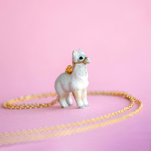ALPACA Necklace  | Handcrafted Porcelain Jewelry | Camp Hollow Collectible Heirloom Art | The Perfect Gift | Collect them all!