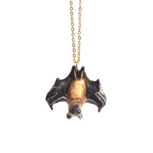 Fruit Bat Necklace  | Handcrafted Porcelain Jewelry | Camp Hollow Collectible Heirloom Art | The Perfect Gift | Collect them all!