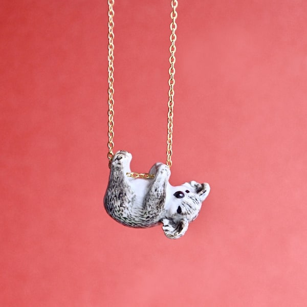 Koala Bear Necklace | Handcrafted Porcelain Jewelry | Camp Hollow Collectible Heirloom Art | The Perfect Gift | Collect them all!