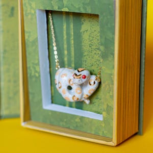 Gold Albino Python Necklace | Handcrafted Porcelain Jewelry | Camp Hollow Collectible Heirloom Art | The Perfect Gift | Collect them all!