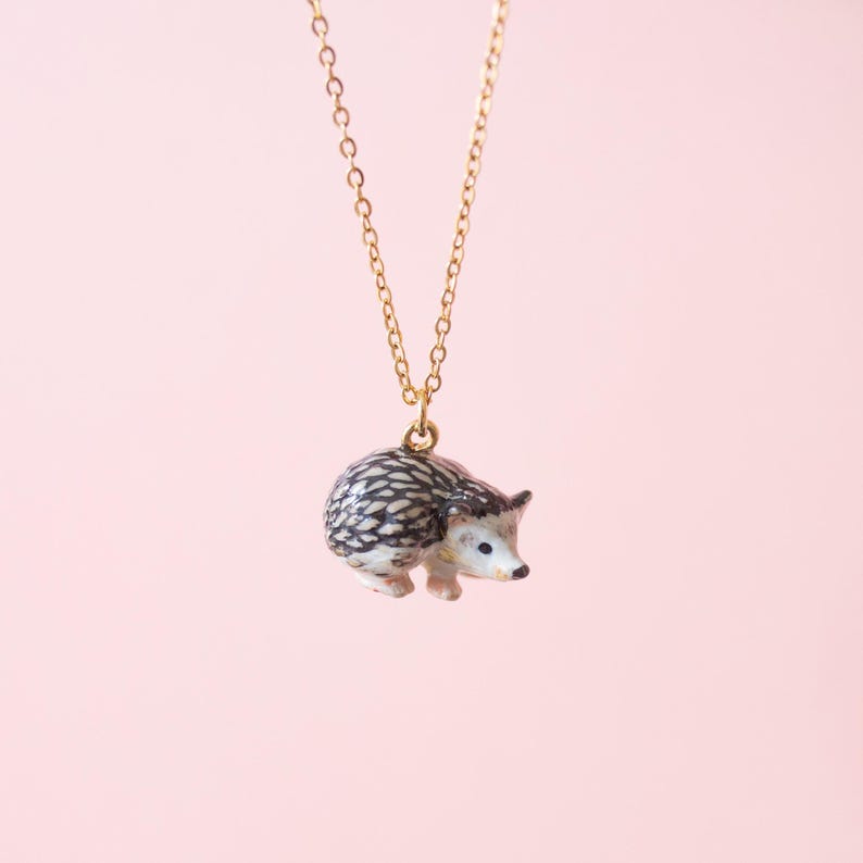 Hedgehog Necklace | Camp Hollow Ceramic Animal Jewelry