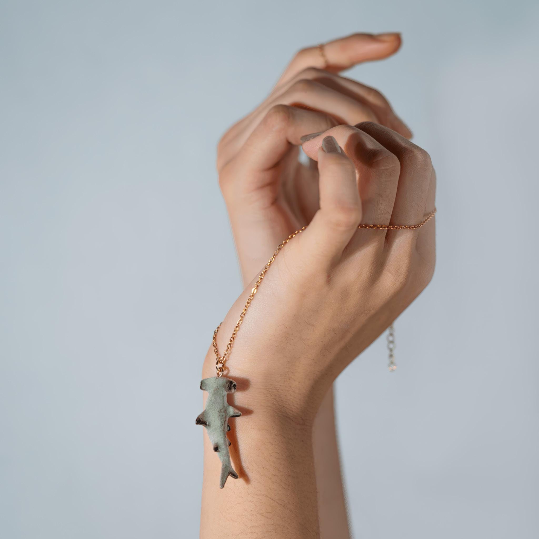Hammerhead Shark Necklace | Handcrafted Porcelain Jewelry