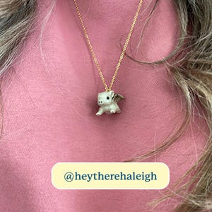 Flying Pig Necklace | Camp Hollow Ceramic Animal Jewelry