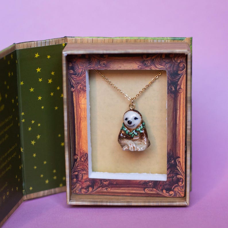 Sloth Necklace | Camp Hollow Ceramic Animal Jewelry