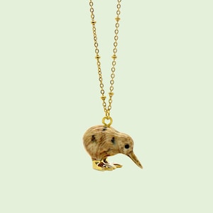 Kiwi Necklace  | Handcrafted Porcelain Jewelry | Camp Hollow Collectible Heirloom Art | The Perfect Gift | Collect them all!