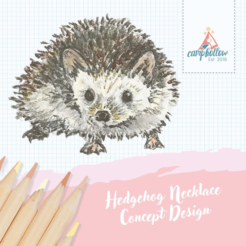 Hedgehog Necklace | Camp Hollow Ceramic Animal Jewelry