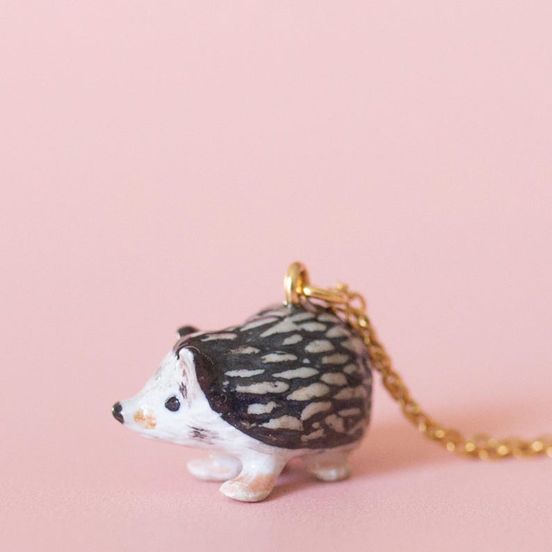 Hedgehog Necklace | Camp Hollow Ceramic Animal Jewelry