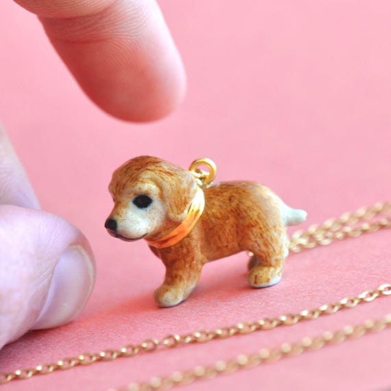 Puppy Necklace  | Handcrafted Porcelain | Collectible Jewelry Heirloom Art | The Perfect Gift | Collect them all!