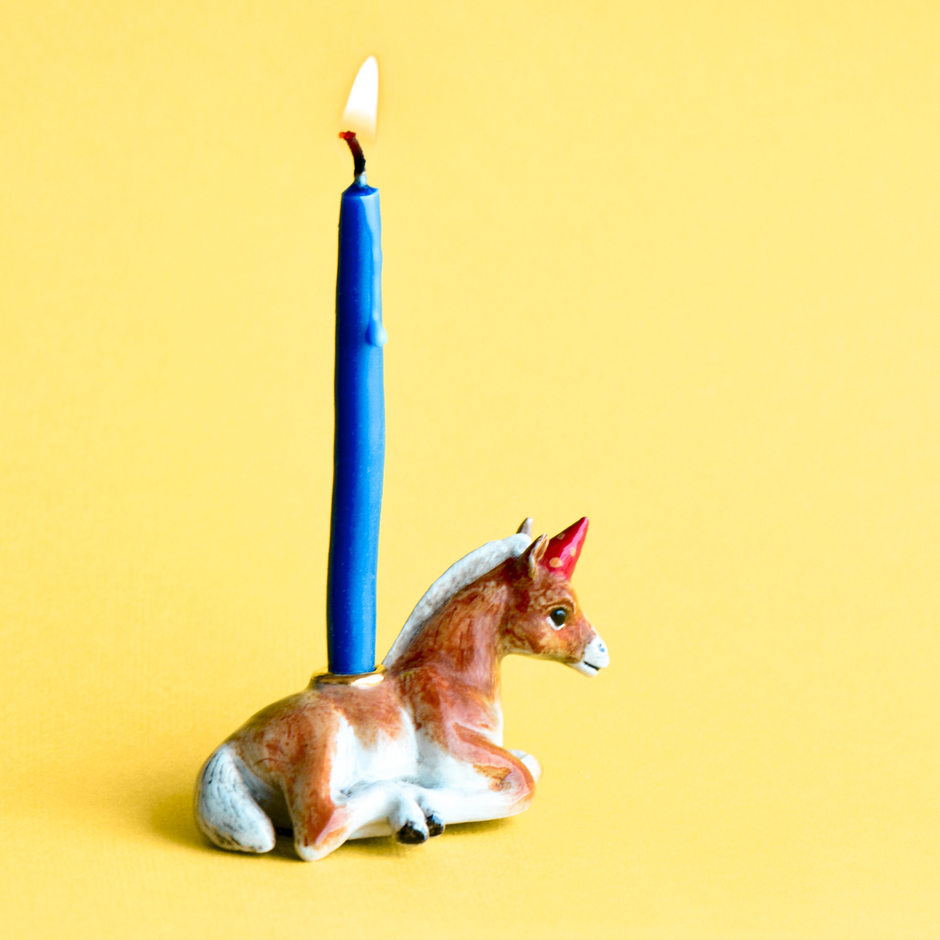 Year of the Horse Cake Topper | Porcelain Figurine | Camp Hollow Collectable Heirloom Art | Birthday Candle Holder | Collect them All!