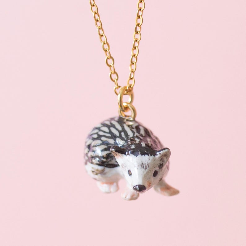 Hedgehog Necklace | Camp Hollow Ceramic Animal Jewelry