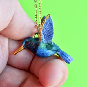 Hummingbird Necklace | Camp Hollow Ceramic Animal Jewelry