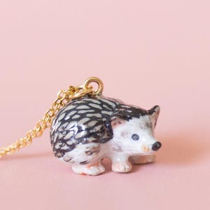 Hedgehog Necklace | Camp Hollow Ceramic Animal Jewelry