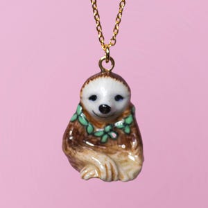Sloth Necklace | Camp Hollow Ceramic Animal Jewelry