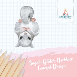 Sugar Glider Necklace | Camp Hollow Ceramic Animal Jewelry