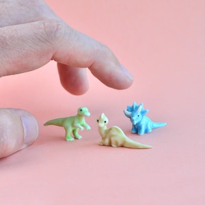 3pcs Realistic Dinosaur Figures  for Kids | Jurassic World Dominion Mini Dinosaur Figures Set | Tiny Mini Dinosaur Figures