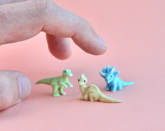 3pcs Realistic Dinosaur Figures  for Kids | Jurassic World Dominion Mini Dinosaur Figures Set | Tiny Mini Dinosaur Figures