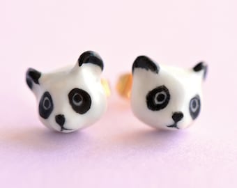 Panda Earrings | Handcrafted Porcelain Jewlery | Camp Hollow Collectable Heirloom Art | The Perfect Gift | Collect them All!